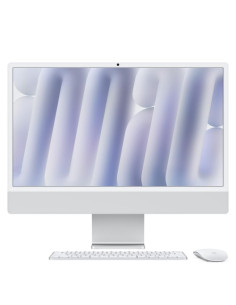 AIO APPLE iMac 24" Retina 4.5K 256GB SSD chip Apple M4 con CPU 10-core e GPU 10-core, 16GB - Argento  -  MWUU3T/A