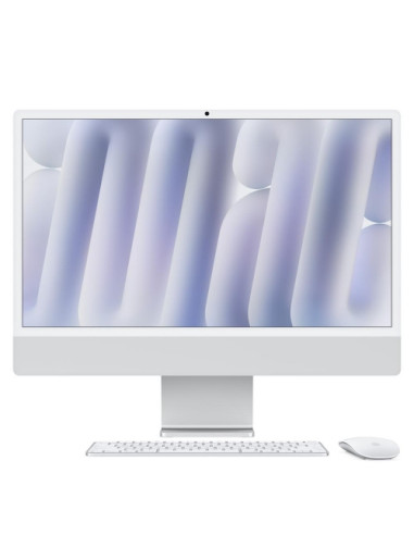 AIO APPLE iMac 24" Retina 4.5K 256GB SSD chip Apple M4 con CPU 10-core e GPU 10-core, 16GB - Argento  -  MWUU3T/A