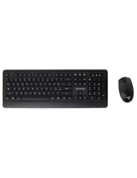 Yashi Professional Multimedia Soft Keyboard & Mouse Wireless KIT Black - MY537