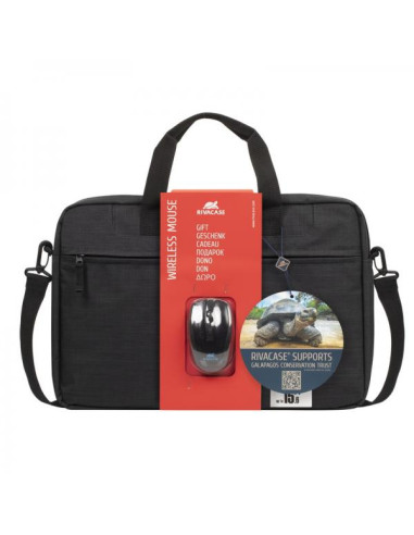 Rivacase 8038 + WIRELESS MOUSE borsa per notebook 39,6 cm (15.6") Valigetta ventiquattrore Nero