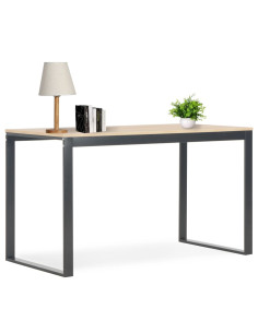 Scrivania per Computer Nera e Rovere 120x60x70 cm