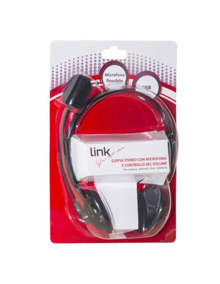 Link Accessori LKHS01 cuffia e auricolare Cablato A Padiglione Musica e Chiamate Nero