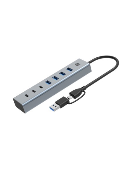Conceptronic HUBBIES20G hub di interfaccia USB 3.2 Gen 1 (3.1 Gen 1) Type-C 5000 Mbit/s Grigio