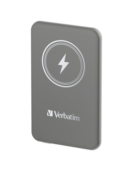 Verbatim Charge 'n' Go Polimeri di litio (LiPo) 5000 mAh Carica wireless Grigio