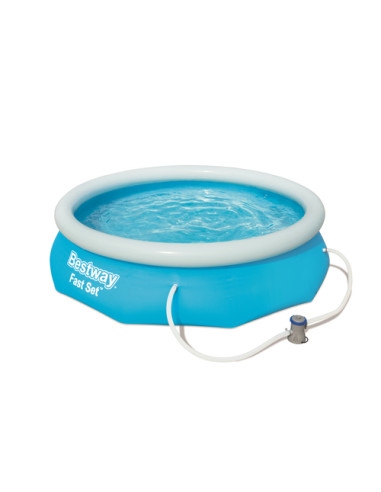 Bestway Fast Set Piscina Autoportante Rotonda mis. 305xh76 cm - colore azzurro - con pompa a filtro
