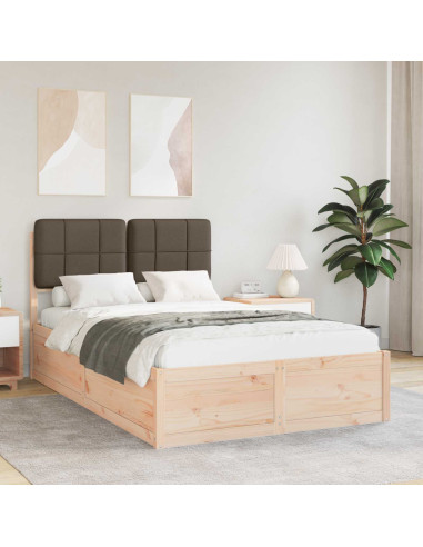 Letto con Testiera Rivestita Talpa 120 x 200 cm Pino massello