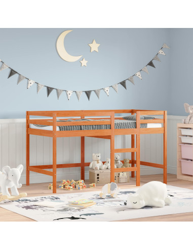 Letto Loft Marrone cerato 90 x 190 cm Pino massello