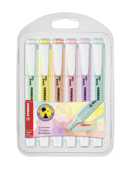STABILO swing cool Pastel evidenziatore 6 pz Punta smussata Multicolore