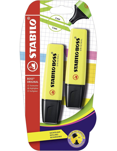 STABILO Evidenziatore - BOSS ORIGINAL - Pack da 2 - Giallo