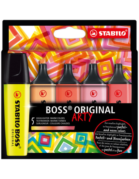 STABILO BOSS ORIGINAL evidenziatore 5 pz Punta smussata Multicolore