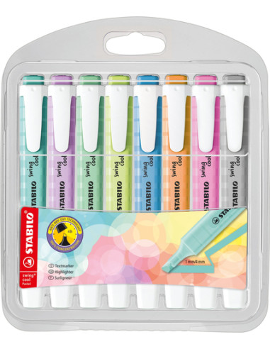 STABILO swing cool Pastel evidenziatore 8 pz Punta smussata Multicolore