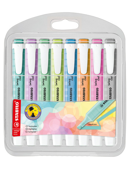 STABILO swing cool Pastel evidenziatore 8 pz Punta smussata Multicolore