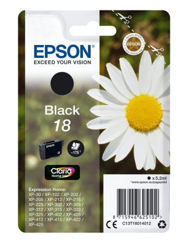 Epson Daisy Cartuccia Margherita Nero 18Inchiostri Claria Home 18
