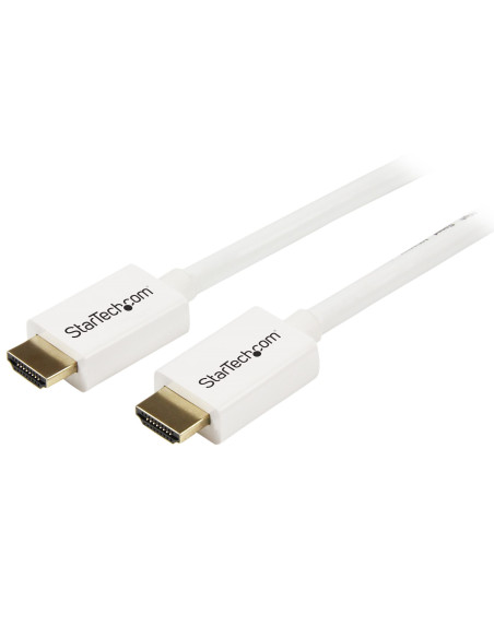 StarTech.com Cavo HDMI ad alta velocità da 5 m - Cavo Ultra HD 4k x 2k a parete CL3 bianco - HDMI a HDMI - M/M