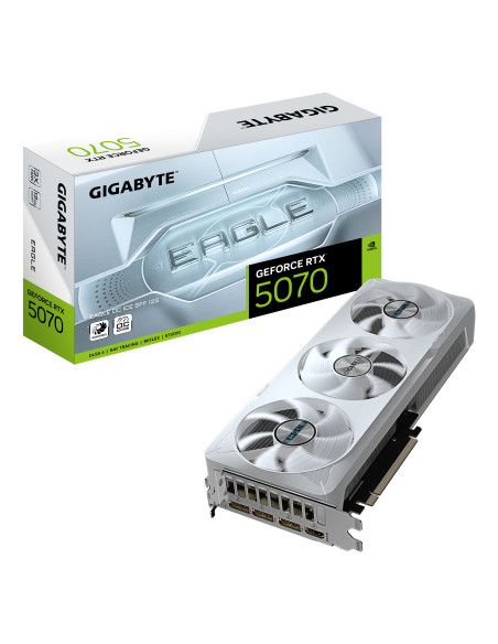 GIGABYTE GeForce RTX 5070 EAGLE OC ICE SFF 12G Scheda Grafica - 12GB GDDR7, 192 bit, PCI-E 5.0, 2587 MHz Core Clock, 3 x DP 2.1a