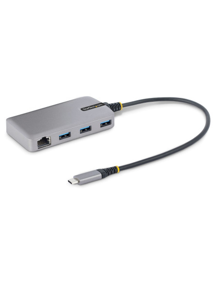 StarTech.com Hub USB-C con Etherenet a 3 porte - 3x porte USB-A, Gigabit Ethernet RJ45, USB 3.0 5Gbps, alimentazione tramite bus