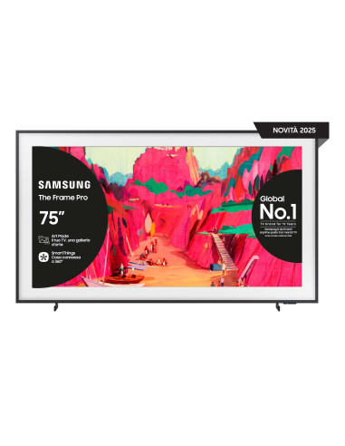 Samsung The Frame Pro AI TV 75" QE75LS03FWUXZT 4K, Processore NQ4 AI Gen3, 4K AI Upscaling, Art Mode, Matte Display, Neo Quantum
