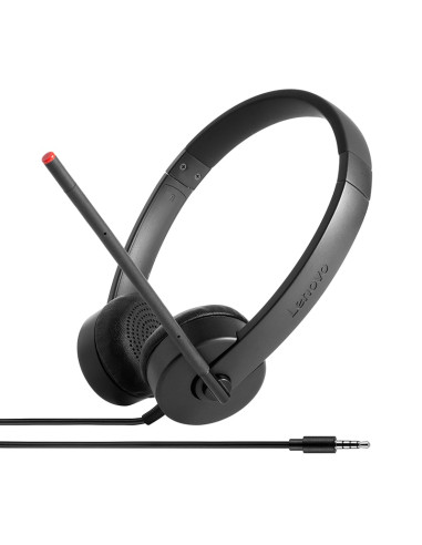 Lenovo Stereo Analog Auricolare Cablato A Padiglione Ufficio Nero