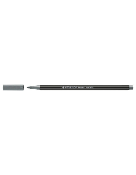 STABILO Pen 68 metallic marcatore Medio Argento 1 pz