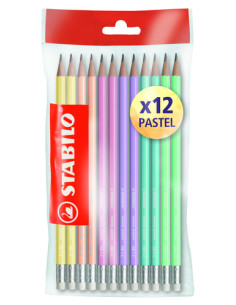 STABILO Matita in grafite - Swano pastel - Eco Pack da 12 colori assortiti