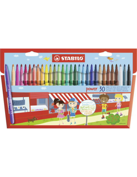 STABILO power marcatore Medio Multicolore 30 pz