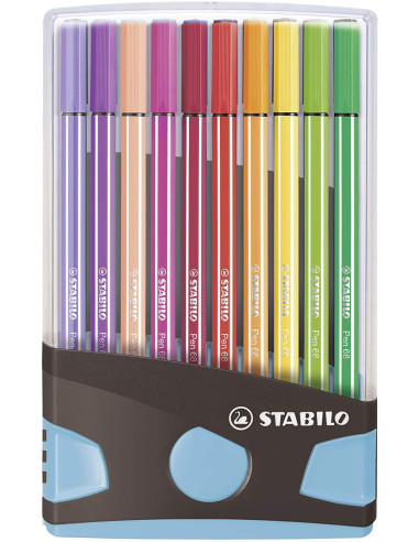 STABILO Pen 68 marcatore Medio Multicolore 20 pz