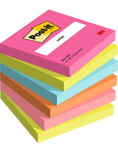 3M 654-6-POP pouch autoadesiva Quadrato Multicolore 100 fogli Autoadesivo