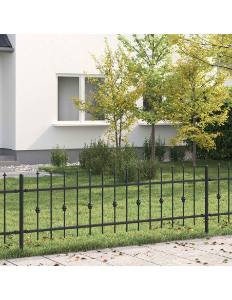 Recinzione a punte Nero 200 x 130 cm
