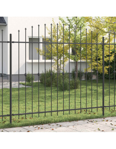 Recinzione a punte Nero 200 x 200 cm