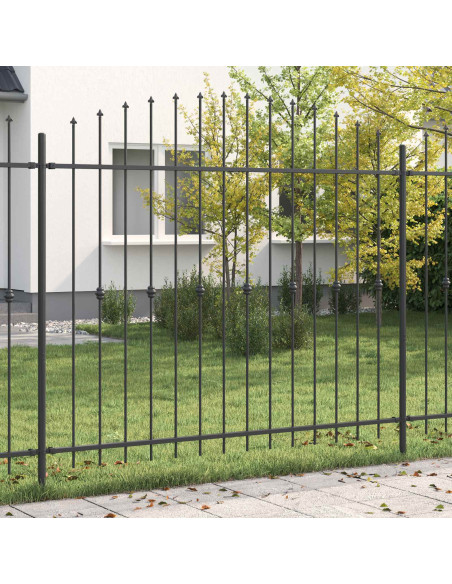 Recinzione a punte Nero 200 x 200 cm