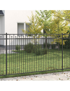 Recinzione a picchetto Nero 200 x 166 cm