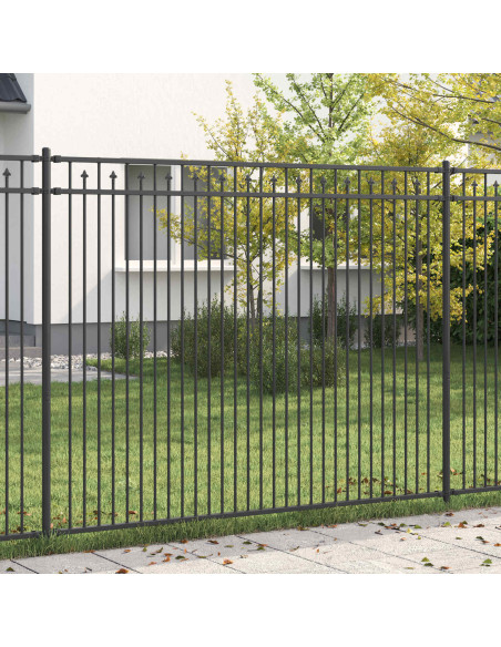 Recinzione a picchetto Nero 200 x 200 cm