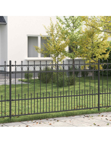 Recinzione a anello con picchetti Nero 200 x 150 cm