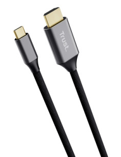 Trust 25630 adattatore per inversione del genere dei cavi USB-C HDMI Nero, Argento