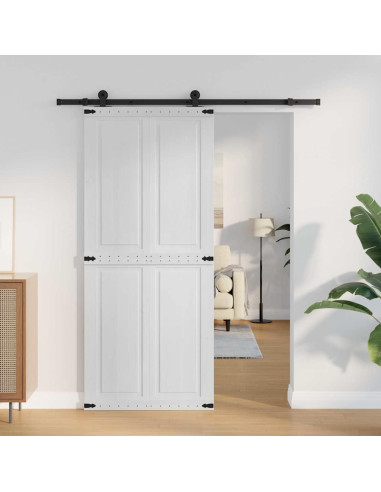 Porta Corona Bianco 90 x 210 cm Legno multistrato