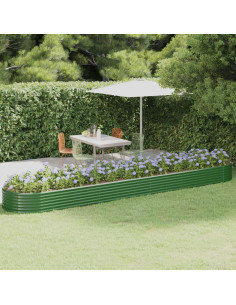 Letto Giardino Acciaio Zincato 507x100x36 cm Verde
