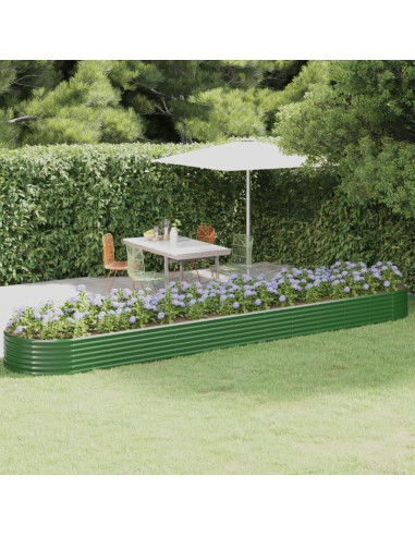 Letto Giardino Acciaio Zincato 507x100x36 cm Verde