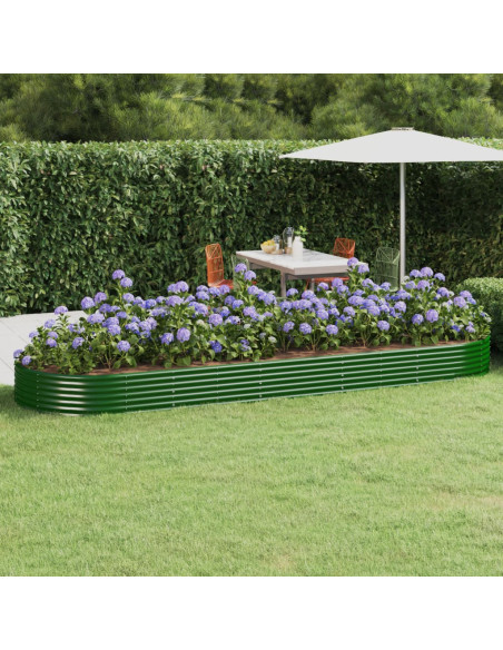 Letto Giardino Acciaio Zincato 450x140x36 cm Verde
