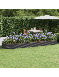 Letto da Giardino in Acciaio Zincato 450x140x36 cm Antracite