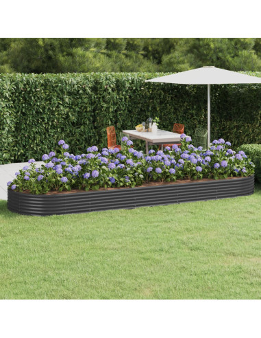 Letto da Giardino in Acciaio Zincato 450x140x36 cm Antracite