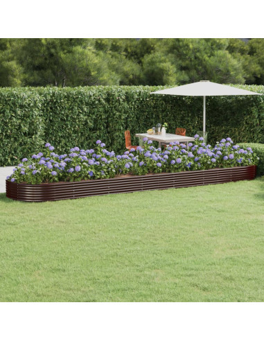 Letto Giardino Acciaio Zincato 600x140x36 cm Marrone