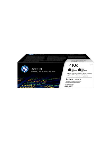 HP Confezione da 2 cartucce toner nero originale ad alta capacità LaserJet 410X