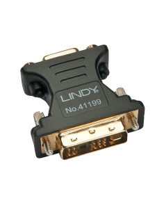Lindy 41199 adattatore per inversione del genere dei cavi VGA DVI-I Nero, Oro