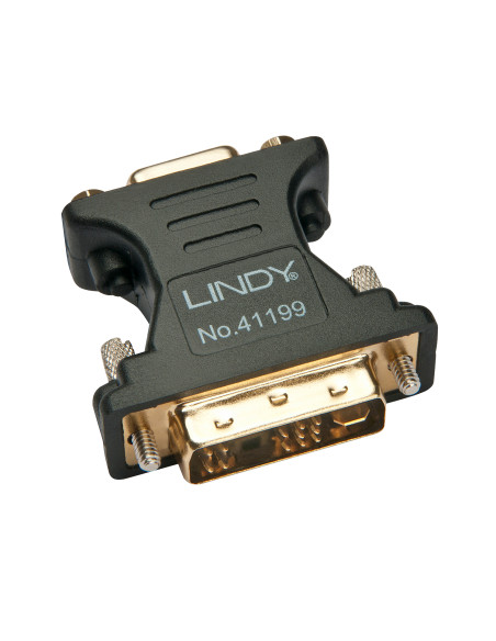Lindy 41199 adattatore per inversione del genere dei cavi VGA DVI-I Nero, Oro