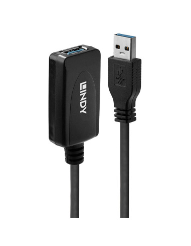 Lindy 43155 cavo USB USB 3.2 Gen 1 (3.1 Gen 1) 5 m USB A Nero