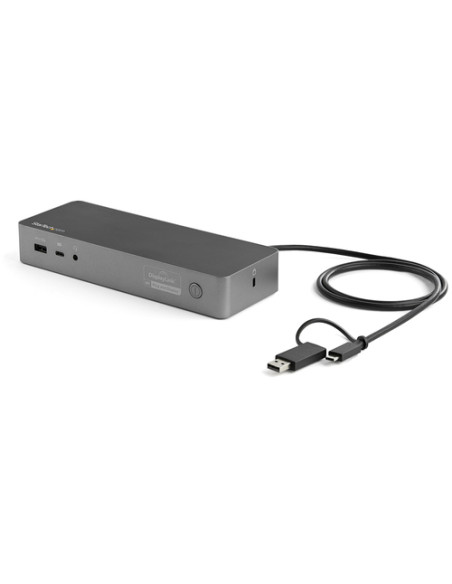 StarTech.com Docking station USB-C e USB-A - Docking station universale per portatili, doppio 4K DP e HDMI, 100W PD, Mac/Windows