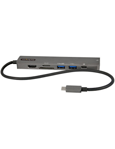 StarTech.com Adattatore multiporta USB C - Da USB-C a HDMI 2.0 4K 60Hz, 100W Power Delivery Pass-through, slot SD/MicroSD, Hub U