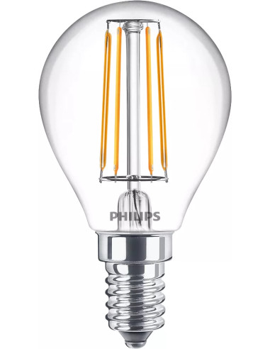 Philips Lampadina candela trasparente a filamento 40 W P45 E14