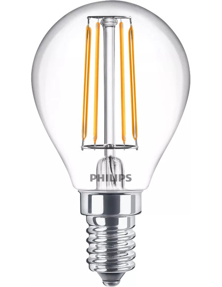 Philips Lampadina candela trasparente a filamento 40 W P45 E14