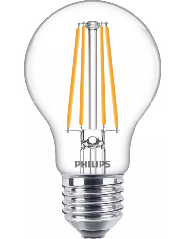 Philips Lampadina trasparente a filamento 75 W A60 E27